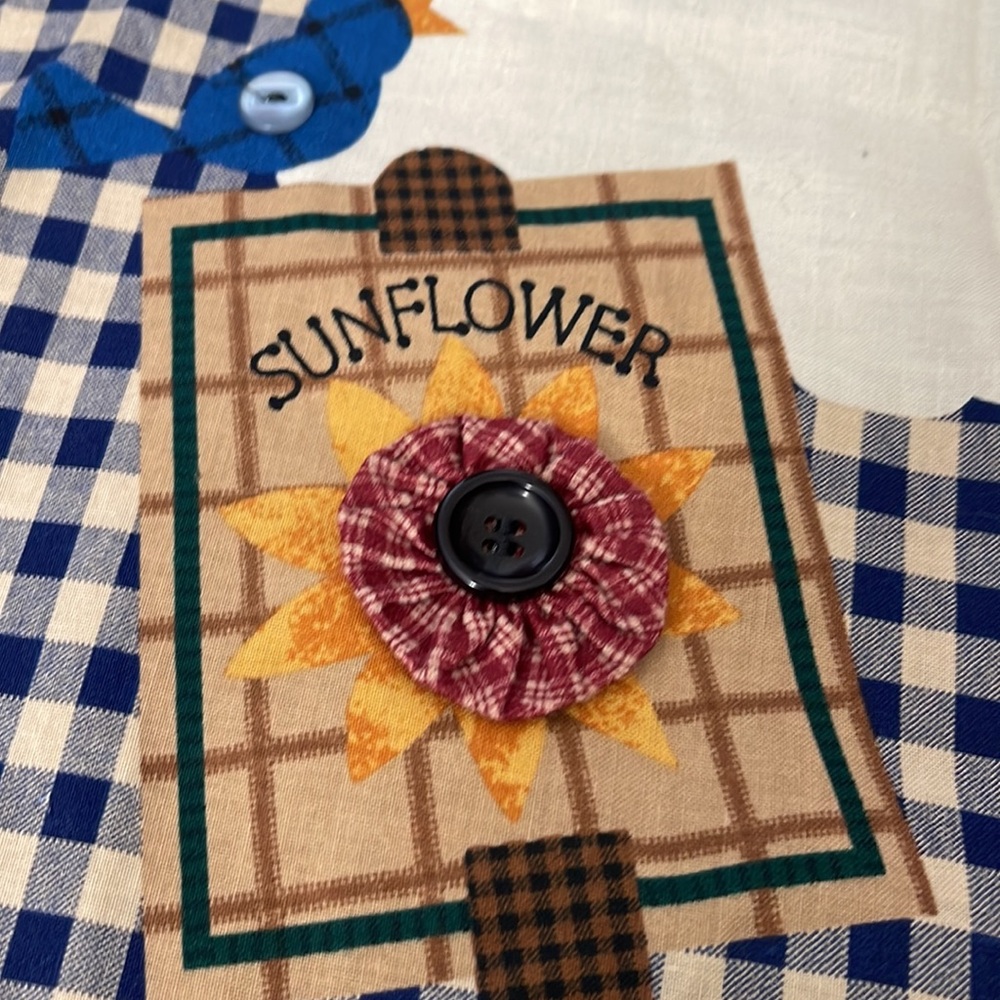 Colorful Patchwork Reversible Vest with Sunflower… - image 3